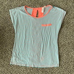 Women’s Robbin-K teal and peach top
